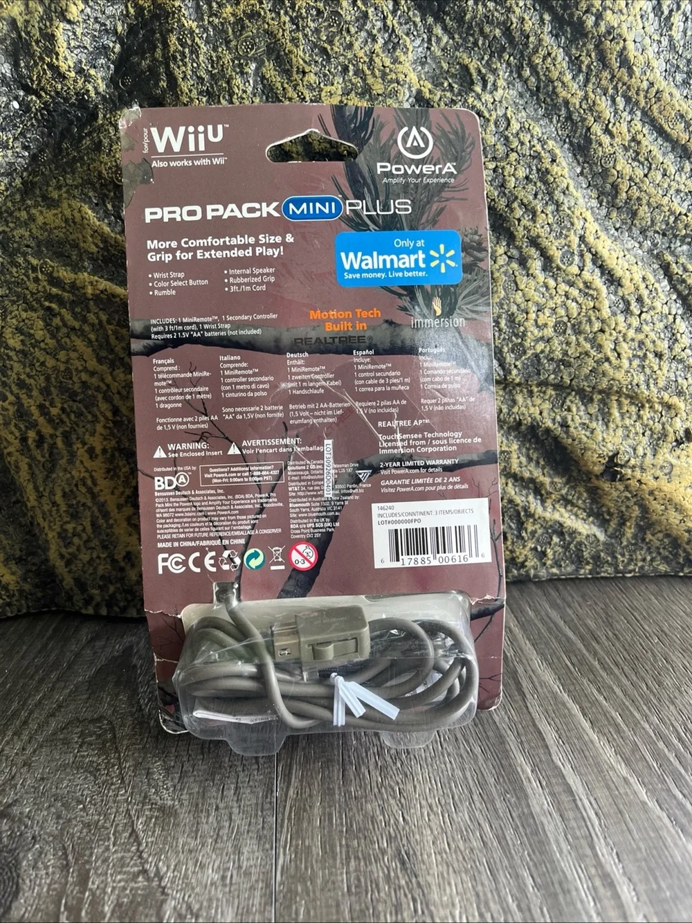 PowerA Wii U Pro Pack Mini Plus Remote & Nunchuk - Pink Realtree AP